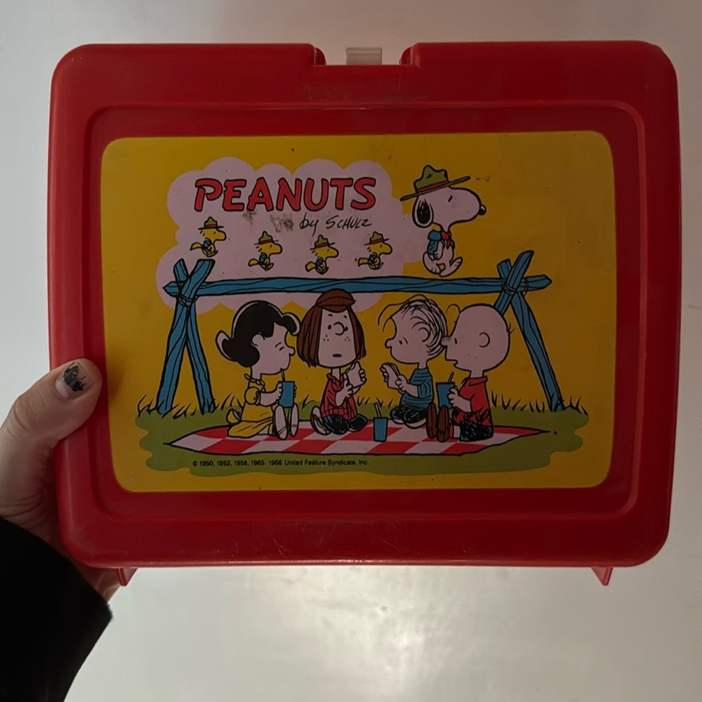 Vintage 1966 Peanuts snoopy thermos lunchbox